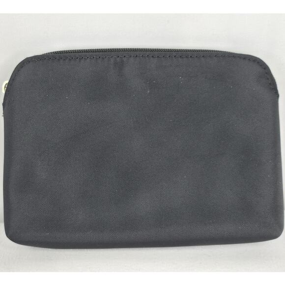 SWISS GEAR MAKEUP/TOILETRY BLACK ZIPPERED TRAVEL POUCH MULTI COLOR STRIPE LINING - Picture 2 of 6